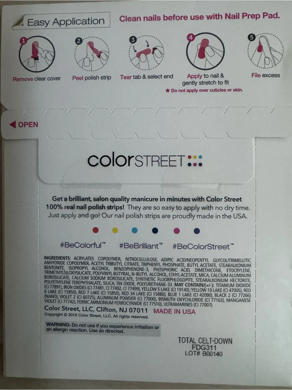 Color Street Total Celt-Down